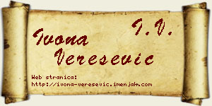 Ivona Verešević vizit kartica